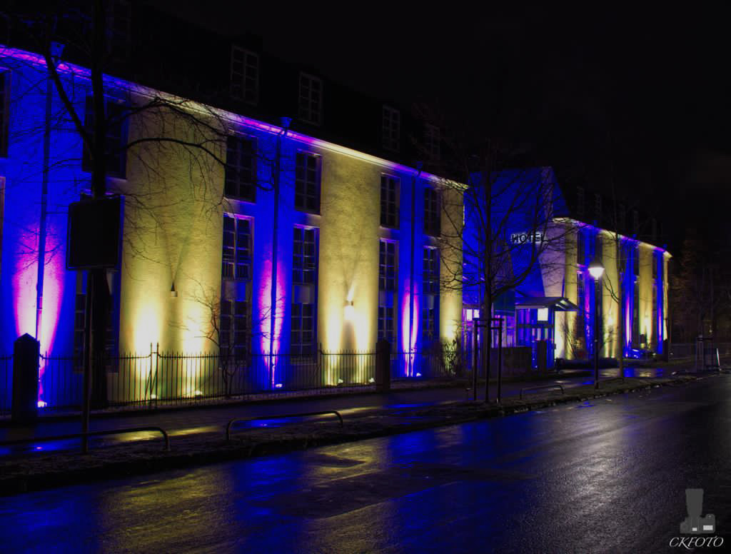 Hotel am Schlosspark in Gotha beleuchtet